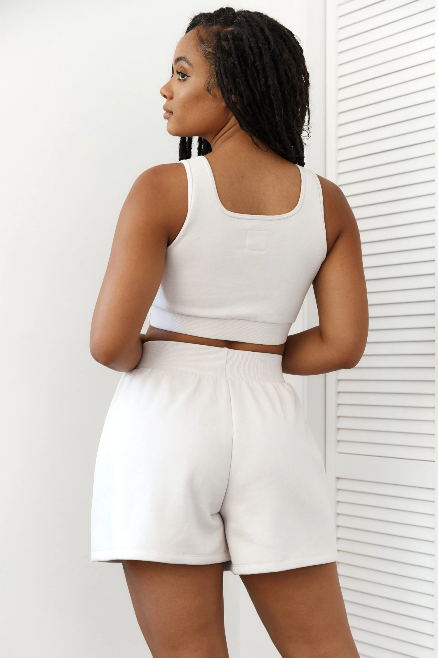 2CreamEssentialTopandShorts-Essence.jpg Lounge Underwear Shorts Essential Crop Top (Set) - Cream