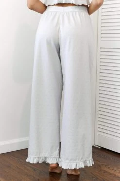 Lounge Underwear Frill Pyjama Trousers - Frost