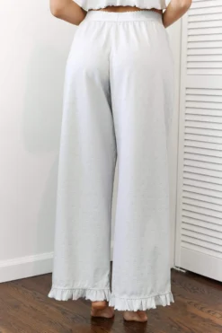 Lounge Underwear Frill Pyjama Trousers - Frost