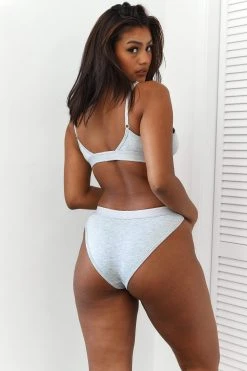 Lounge Underwear Bamboo Minimal Triangle Bra (Set) - Grey BH Ohne Bügel Sets