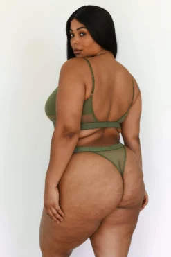 Lounge Underwear BH Ohne Bügel Sets Mesh Bra (Set) - Khaki