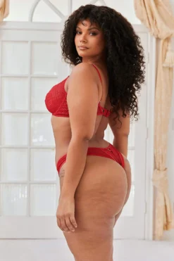 Lounge Underwear Outlet Outlet Icon Balcony Bra (Set) - Maroon