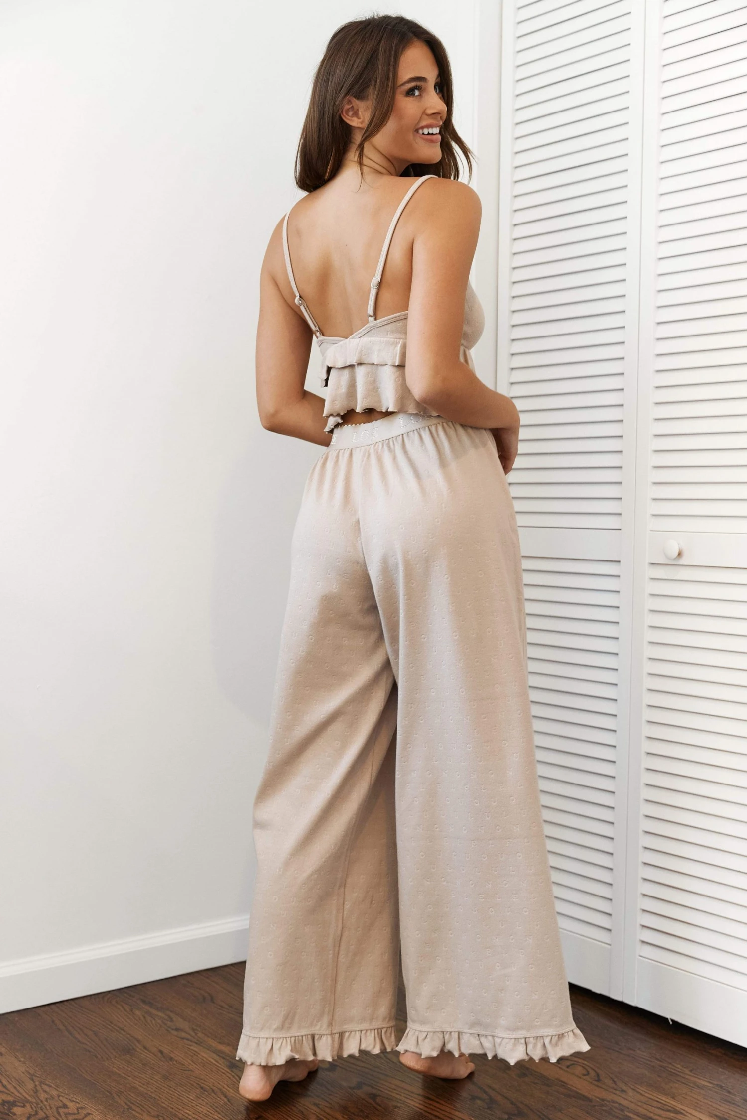 2MinkFrillPyjamasTrousers-Daniela.jpg Lounge Underwear Frill Pyjama Trousers - Mink