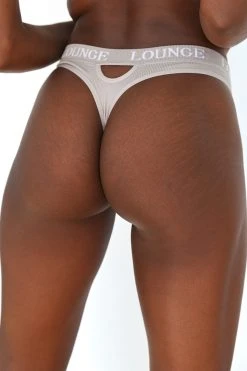 Lounge Underwear String Und Slip Seamless Thong - Mink