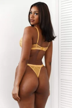 Lounge Underwear Outlet Outlet Blossom Balcony Bra (Set) - Mustard