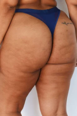 Lounge Underwear Contour Mesh Thong - Navy
