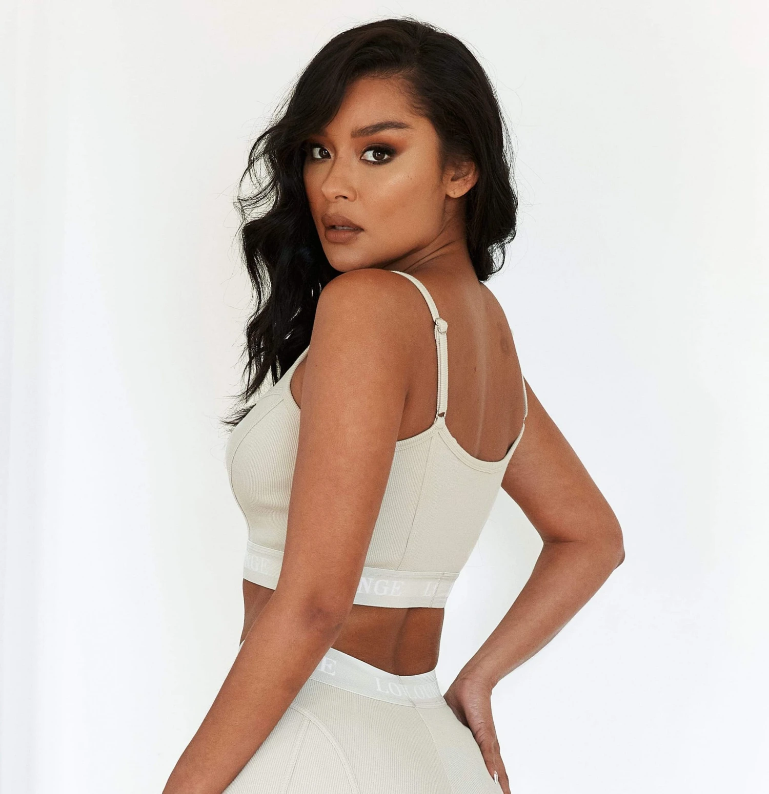 2OatmealSoftChicRibbedBralet_Shorts-Muriel.jpg Lounge Underwear Leggings Sets Soft Chic Ribbed Bralette - Oatmeal