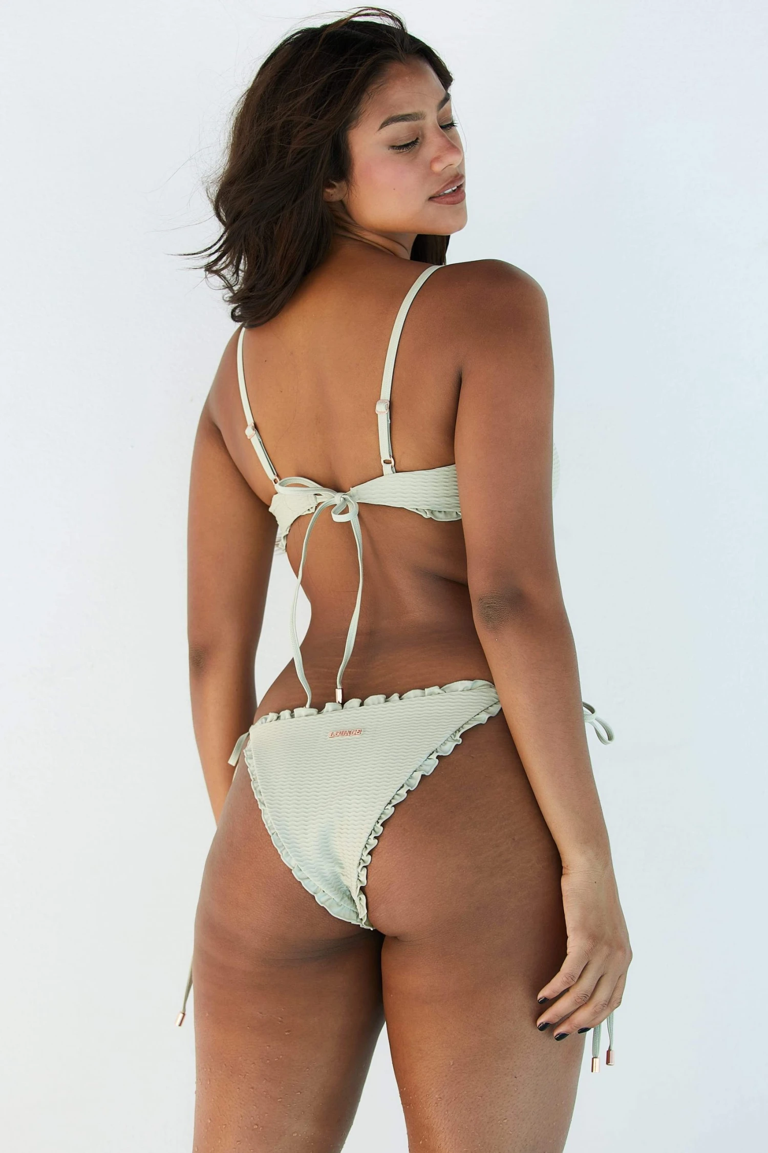 2OliveHawaii-Nayeli.jpg Lounge Underwear Hawaii Textured Bikini Top (Set) - Olive