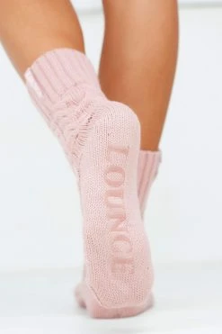 Lounge Underwear Outlet Cosy Knitted Socks - Pink Outlet