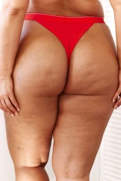 Lounge Underwear Outlet Bamboo Minimal Triangle Thong - Red