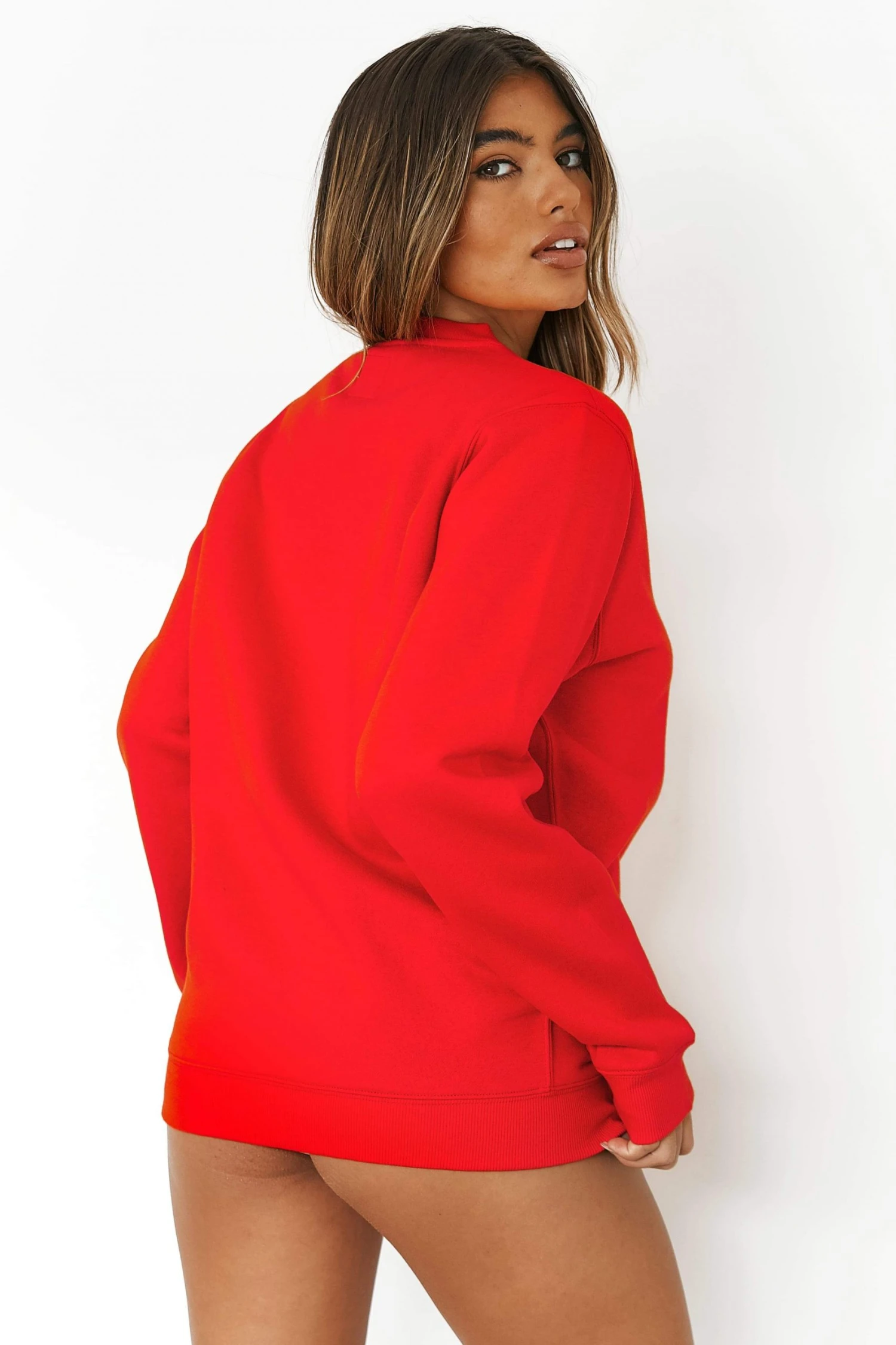 2RedCrewNeckJumper-Dakota._baf1e6c3-51d1-403a-842a-db8b04f2c4cf.jpg Lounge Underwear Outlet Crew Neck Jumper - Red