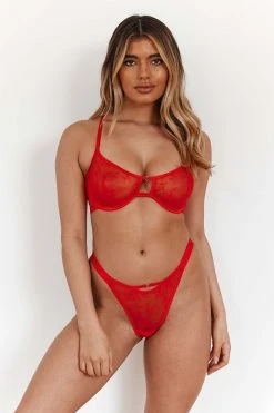 Lounge Underwear Grace Balcony Bra (Set) - Red Bügel-BH Sets