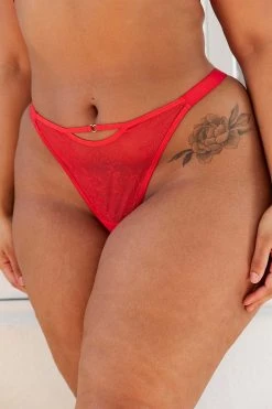 Lounge Underwear String Und Slip Grace Balcony Thong - Red 7 Lounge Underwear String Und Slip Grace Balcony Thong - Red