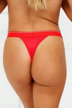 Lounge Underwear Outlet Bamboo Minimal Triangle Thong - Red