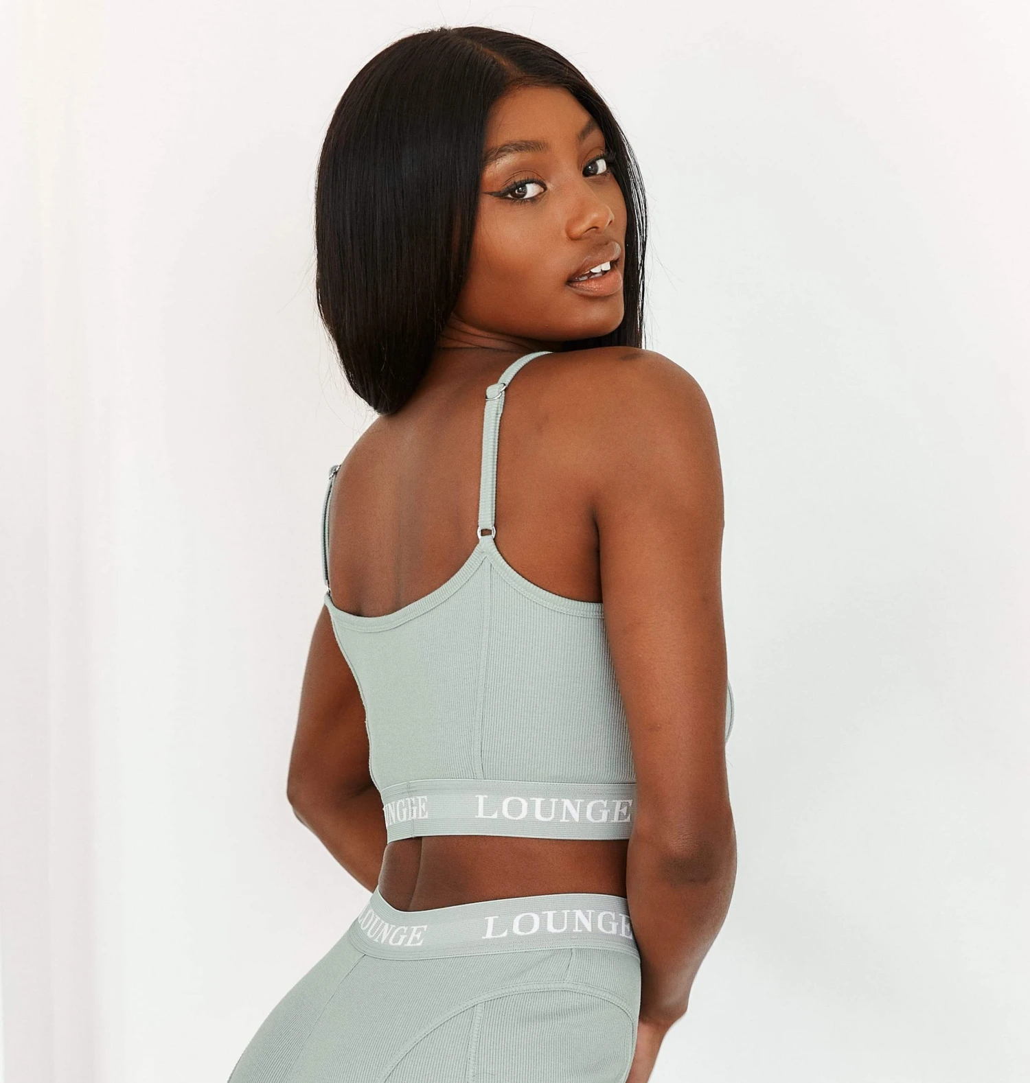 2SageSoftChicRibbedBralet_Shorts-Amina.jpg Lounge Underwear Leggings Sets Soft Chic Ribbed Bralette - Sage