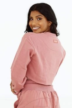 Lounge Underwear Outlet Outlet Two Piece Bralette & Cropped Jumper - Smoked Pink