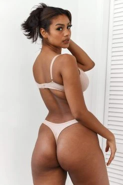 Lounge Underwear So Soft Ribbed T-Shirt Bra (Set) - Taupe Bügel-BH Sets