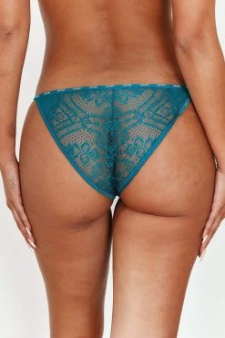 Lounge Underwear Sustainable Charmed Balcony Briefs - Turquoise String Und Slip