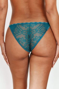 Lounge Underwear Sustainable Charmed Balcony Briefs - Turquoise String Und Slip