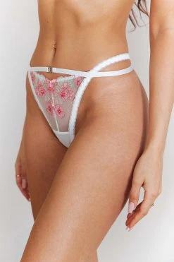 Lounge Underwear Ditsy Embroidered Thong - White Bestsellers