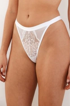 Lounge Underwear Sustainable Royal Balcony Thong (Set) - White Bestsellers
