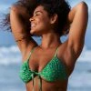Lounge Underwear Floral Bikini Top - Green