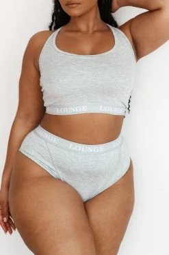 Lounge Underwear Bamboo Basic Bralette (Set) - Grey BH Ohne Bügel Sets
