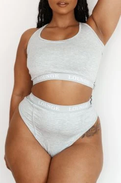 Lounge Underwear Bamboo Basic Bralette (Set) - Grey BH Ohne Bügel Sets