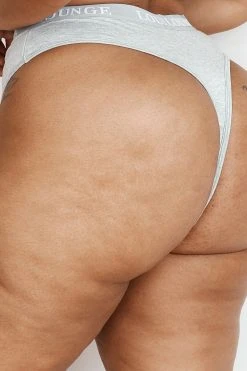 Lounge Underwear String Und Slip Bamboo Basic Thong - Grey