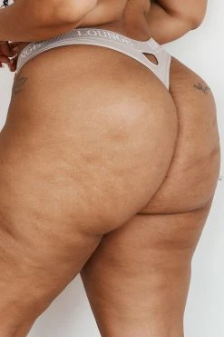 Lounge Underwear String Und Slip Seamless Thong - Mink