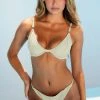 Lounge Underwear New York Textured Bikini Top (Set) - Olive Bikinis