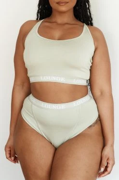 Lounge Underwear Bamboo Basic Bralette (Set) - Olive