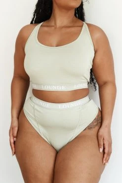 Lounge Underwear Bamboo Basic Bralette (Set) - Olive