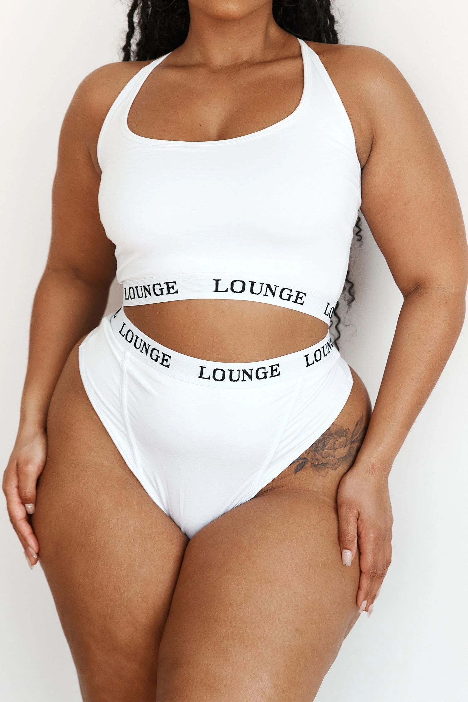 3-WhiteBambooBasicBralette_ThongSet-Leslie.jpg Lounge Underwear Bamboo Basic Bralette (Set) - White BH Ohne Bügel Sets