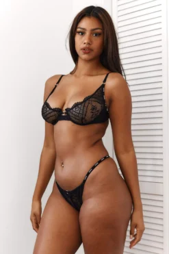 Lounge Underwear Sustainable Charmed Balcony Bra (Set) - Black 4 Lounge Underwear Sustainable Charmed Balcony Bra (Set) - Black