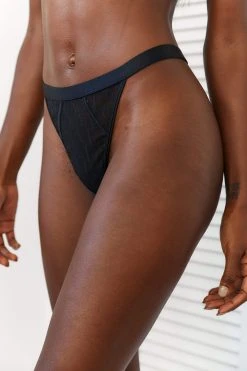 Lounge Underwear Chic Balcony Thong - Black