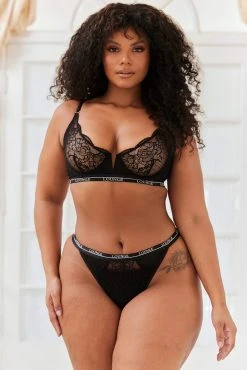 Lounge Underwear Outlet Outlet Royal Balcony Bra (Set) - Black