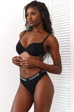 Lounge Underwear Ultra Comfort Ribbed T-Shirt Bra (Set) - Black Bügel-BH Sets