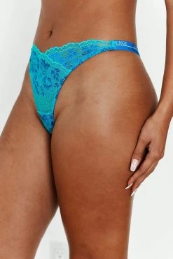 Lounge Underwear Outlet Luxe Balcony Thong - Cobalt Blue