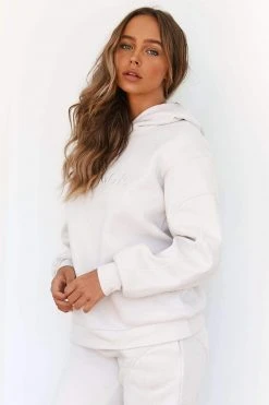 Lounge Underwear Basic Oversized Hoodie - Cream Tops Und Hoodys