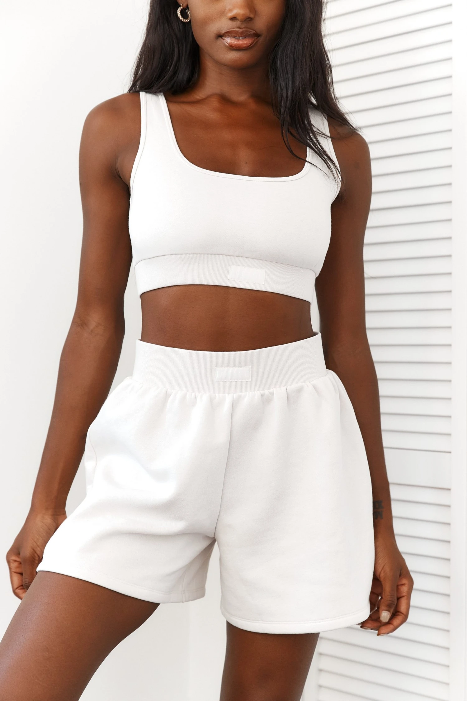3CreamEssentialTopandShorts-Amina.jpg Lounge Underwear Shorts Essential Crop Top (Set) - Cream