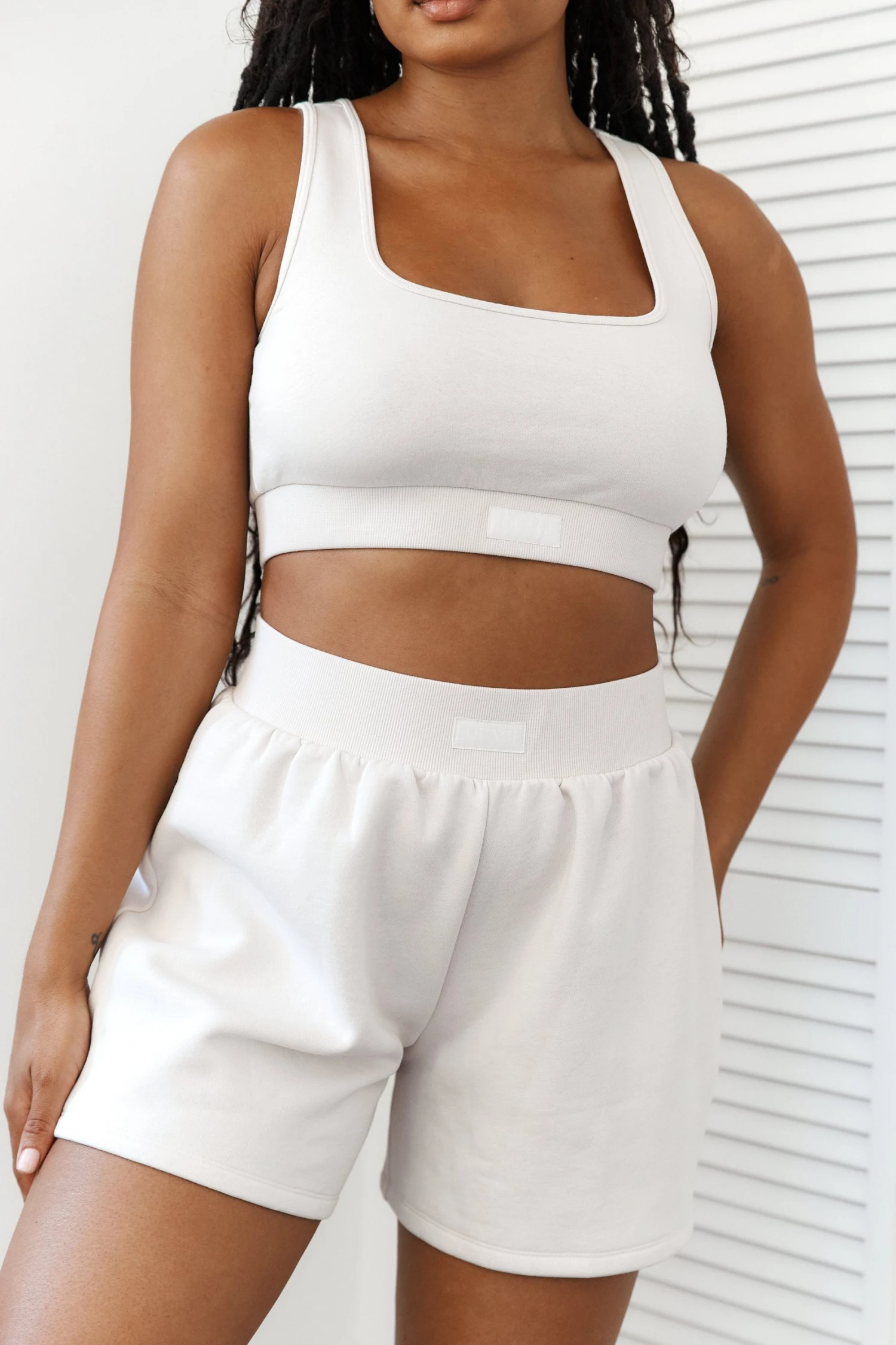 3CreamEssentialTopandShorts-Essence.jpg Lounge Underwear Shorts Essential Crop Top (Set) - Cream