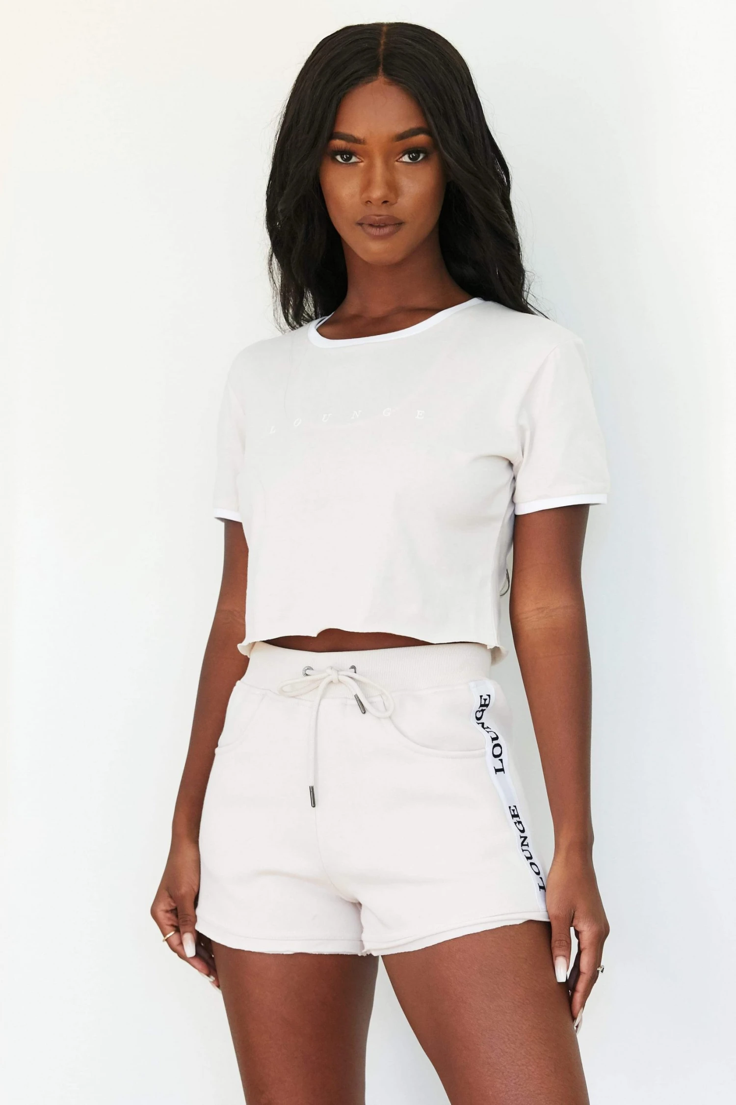 3CreamShortsEcommMariama.jpg Lounge Underwear High Waisted Shorts - Cream