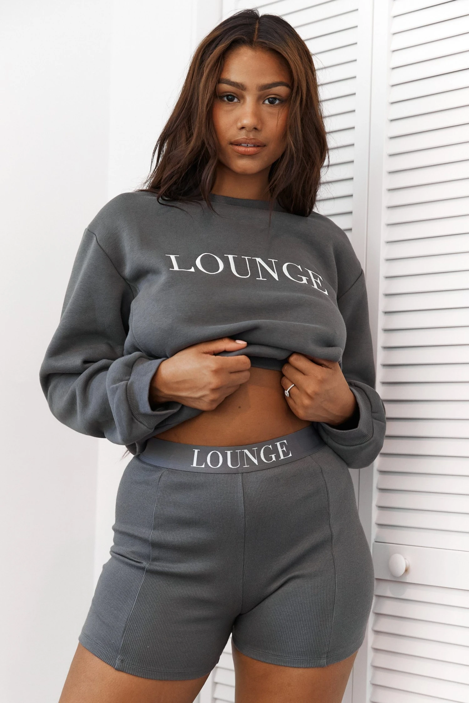 3EssentialRibbedShorts-Nayeli_a5b72efd-66c0-455f-90d7-a0d3916f6ef3.jpg Lounge Underwear Essential Ribbed Shorts - Charcoal