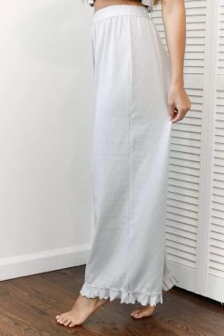 Lounge Underwear Frill Pyjama Trousers - Frost