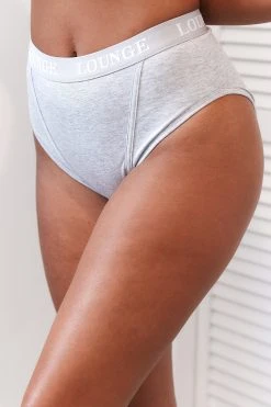 Lounge Underwear Bamboo Basic Briefs - Grey String Und Slip
