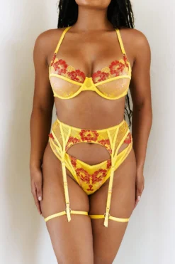 Lounge Underwear Leah Intimates Bra (Set) - Yellow Lace 8 Lounge Underwear Leah Intimates Bra (Set) - Yellow Lace