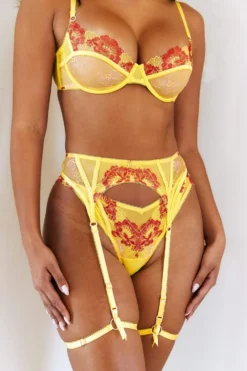 Lounge Underwear Leah Intimates Bra (Set) - Yellow Lace 14 Lounge Underwear Leah Intimates Bra (Set) - Yellow Lace