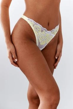 Lounge Underwear Sustainable Luxe Balcony Thong - Lemon String Und Slip 7 Lounge Underwear Sustainable Luxe Balcony Thong - Lemon String Und Slip
