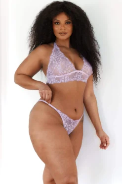 Lounge Underwear BH Ohne Bügel Sets Lace Triangle Bra (Set) - Lilac